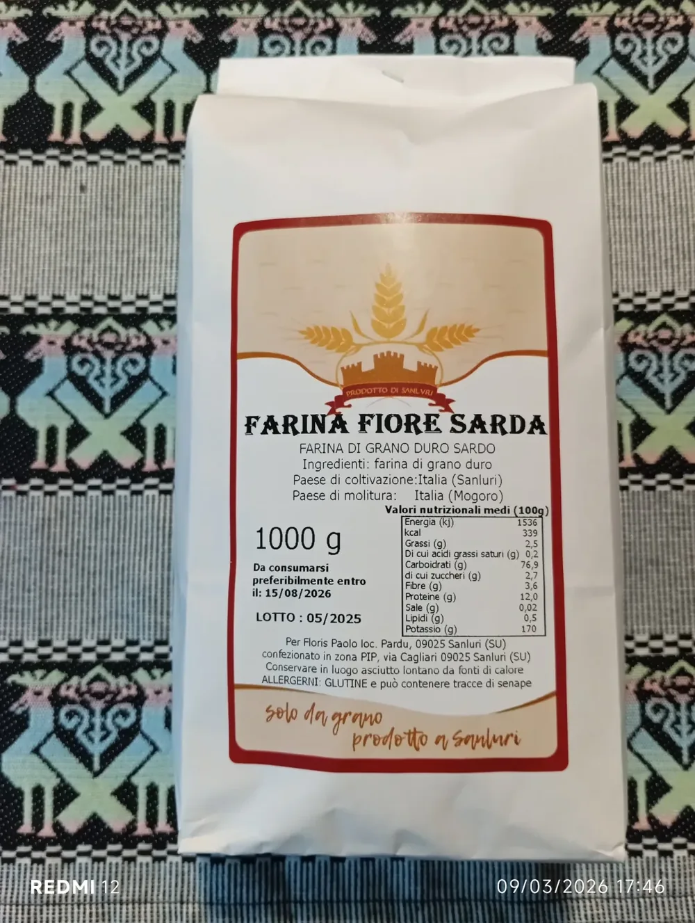 Farina Fiore di Grano Duro Sardo — Azienda Paolo Floris