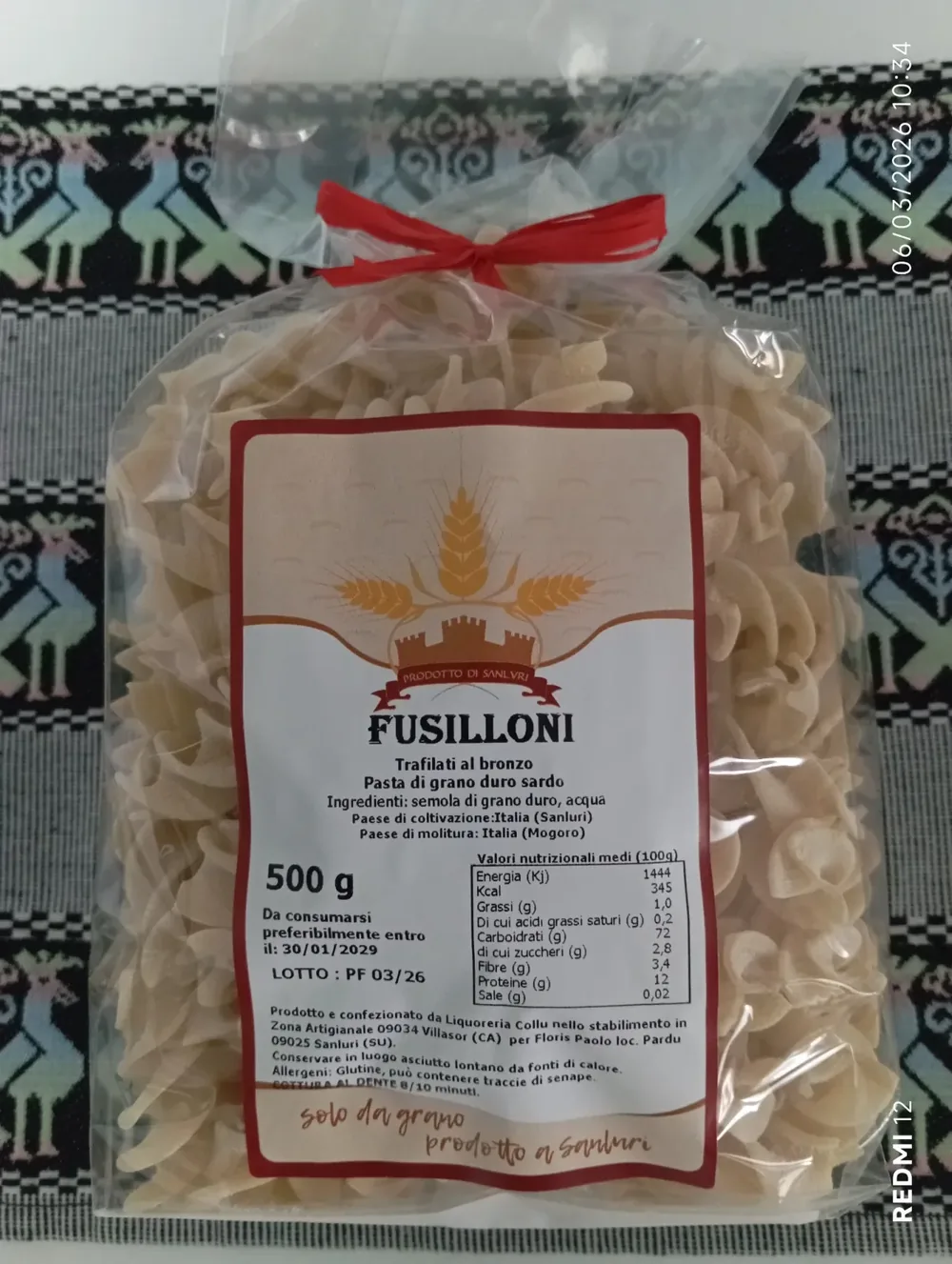 Fusilloni di Grano Duro Sardo — Azienda Paolo Floris
