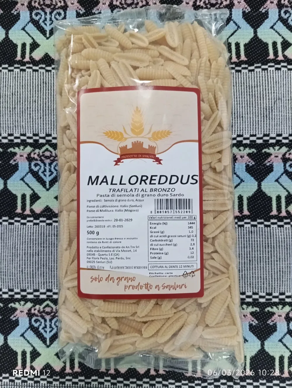Malloreddus di Grano Duro Sardo — Azienda Paolo Floris